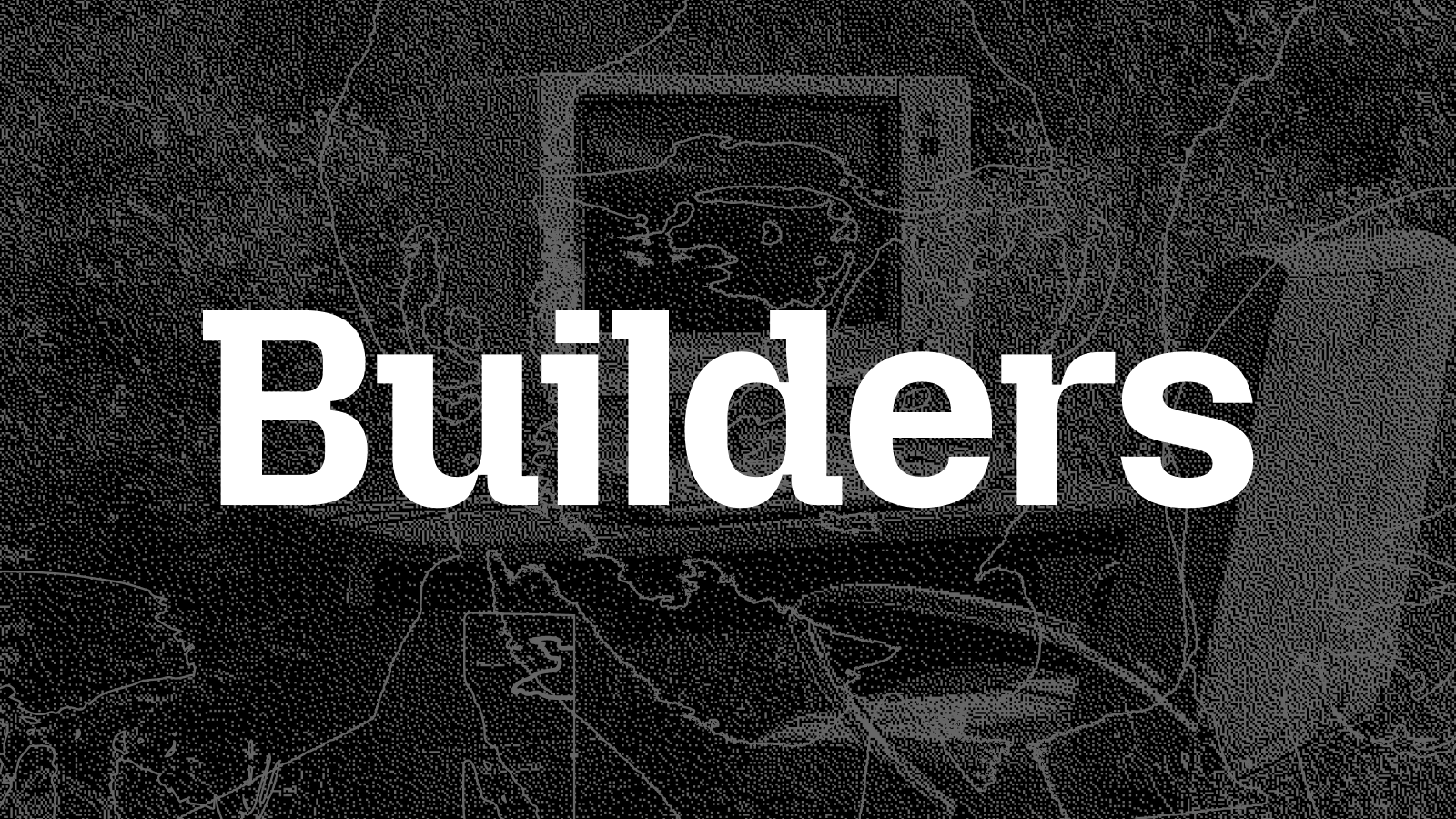 Mozilla Builders branding with the word Builders over a dark textured background.